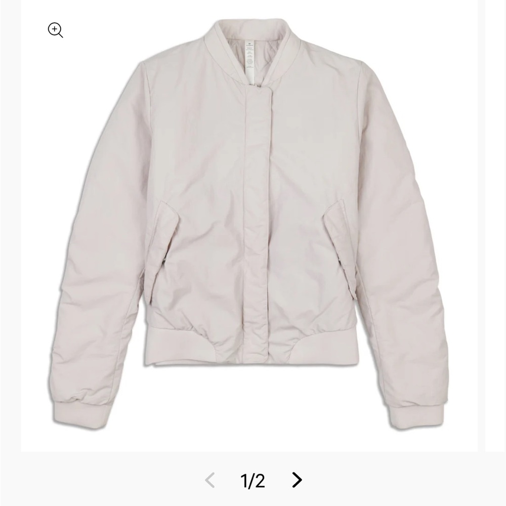 Lululemon “warm two ways” reversible bomber jacket size 8